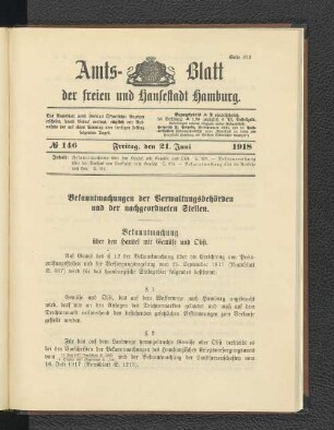 No. 146, 21. Juni 1918