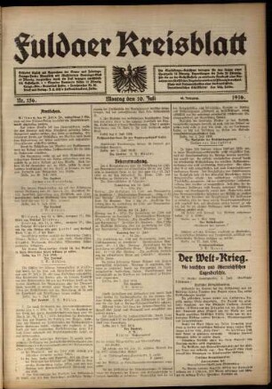 Ausgabe vom Montag, den 10. Juli 1916.