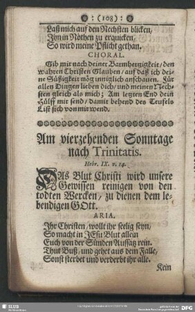 Am vierzehenden Sonntage nach Trinitatis
