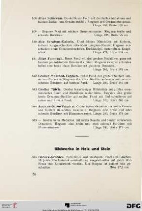 Bildwerke in Holz und Stein (Nr. 516-532)