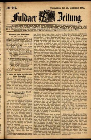 Ausgabe vom Donnerstag, den 21. September 1882.
