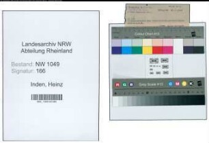 Entnazifizierung Heinz Inden , geb. 08.08.1901 (Bueroangestellter)