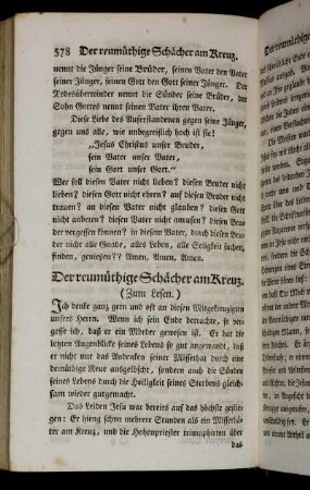 Der reumüthige Schächer am Kreuz.
