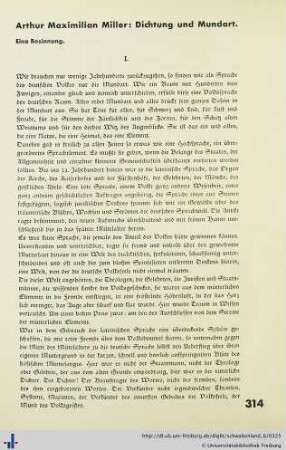 Dichtung und Mundart.
