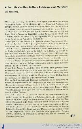 Dichtung und Mundart.