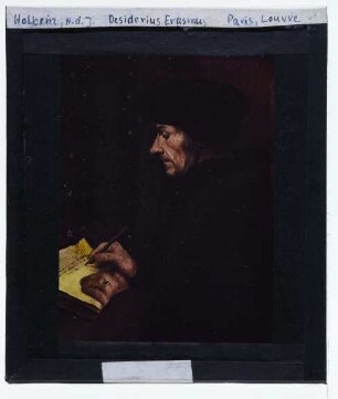 Holbein d. J., Bildnis von Desiderius Erasmus schreibend (Paris Louvre INV 1345)