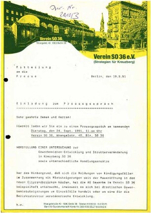 Studienvorarbeiten: Gewerbemietenentwicklung in Kreuzberg S0 36