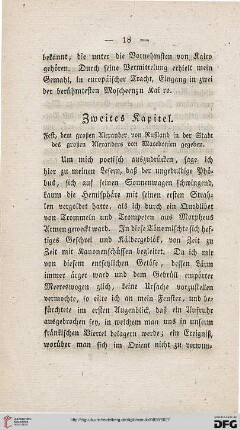 Zweites Kapitel: Fest, dem großen Alexander von Rußland in der Stat des großen Alexanders von Macedonien gegeben