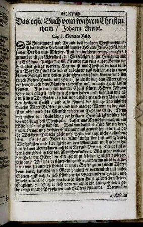 Das erste Buch vom wahren Christenthum.