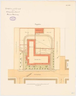 Amtsgericht und Gefängnis, Forst: Lageplan 1:200