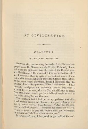 On civilization