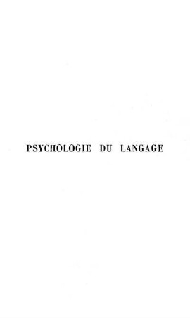 Psychologie du Langage