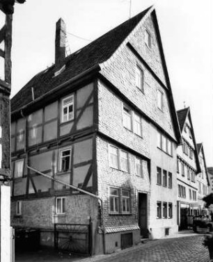 Fachwerkwohnhaus; Alsfeld, Untergasse 27, Untergasse 29