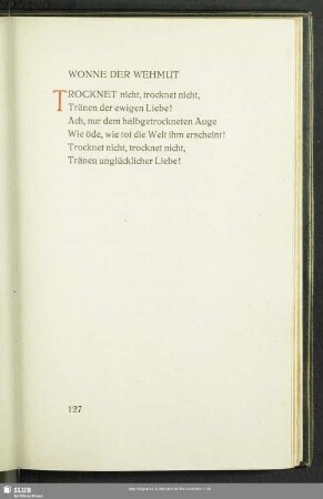 Wonne der Wehmut