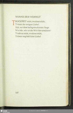 Wonne der Wehmut