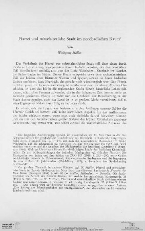 Pfarrei und mittelalterliche Stadt im nordbadischen Raum