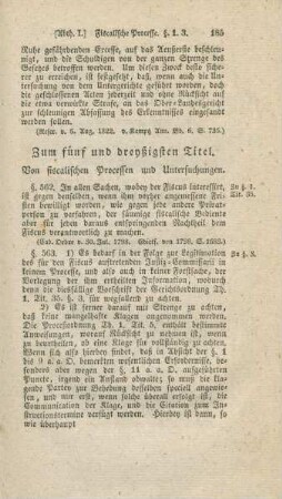 Zum fünf und dreyßigsten Titel
