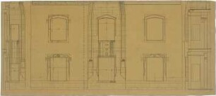 Billing, Hermann; Karlsruhe (Baden-Württemberg), Sophienstr. 120; Haus Nagel und Weinschenk - Fassade (Ansicht; Schnitt; Detail)