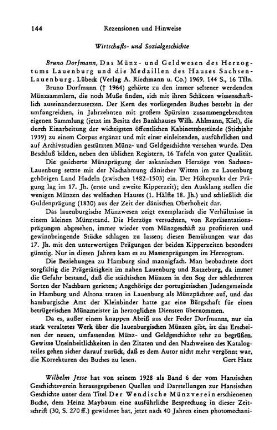 Rezensionen und Hinweise : Wirtschafts- und Sozialgeschichte
