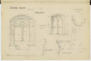 Rathaus, Straubing: Ansichten, Details Fenster (aus: Skizzen- und Fotoalbum 2)