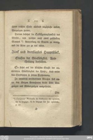 Fünf und dreyßigstes Hauptstück. Stuffen der Glückseligkeit. Austheilung derselben.