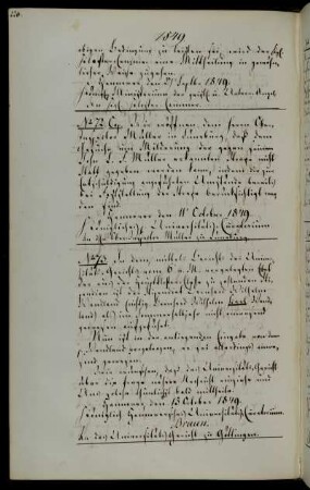 Erkundigung über die Anwesenheit des Stipendiumskandidaten Bernhard Wilhelm Karl Wendland an der Universität.