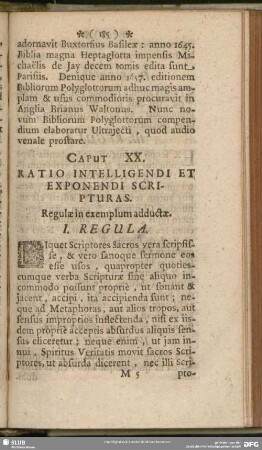 Caput XX. Ratio Intelligendi Et Exponendi Scripturas
