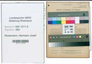 Entnazifizierung Hermann Josef Klussmann , geb. 04.07.1909 (Sattler Und Polsterer)
