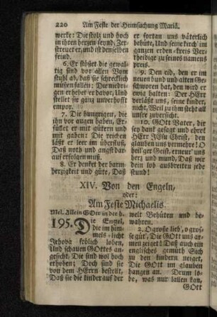 XIV. Von den Engeln, oder: Am Feste Michaelis.