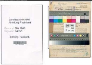Entnazifizierung Friedrich Bartling , geb. 09.09.1904 (Kaufmann)