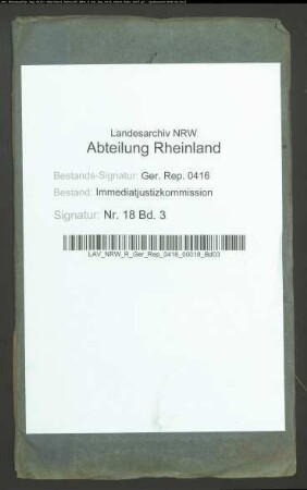 Bildung der Friedensgerichte in den Kreisen Kleve, Geldern, Rheinberg, Kempen.