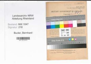 Entnazifizierung Bernhard Bucler , geb. 04.11.1893 (Justizbeamter)
