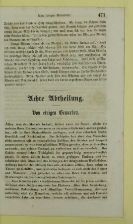 Achte Abtheilung. Von einigen Gewerben
