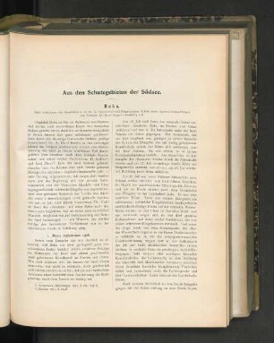 Aus den Schutzgebieten der Südsee.