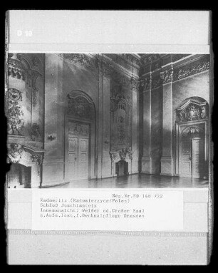 Radmeritz (heute: Radomierzyce), Schloss Joachimstein, Inneres, Weißer Saal