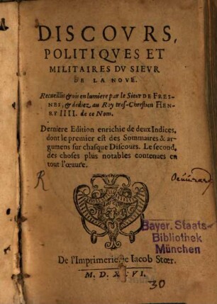 Discours politiques et militaires