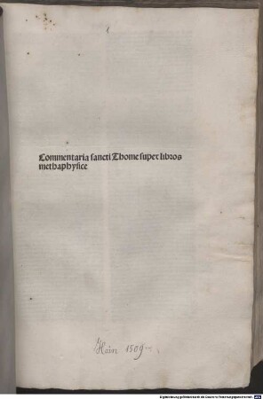 Interpretatio in Metaphysicam Aristotelis
