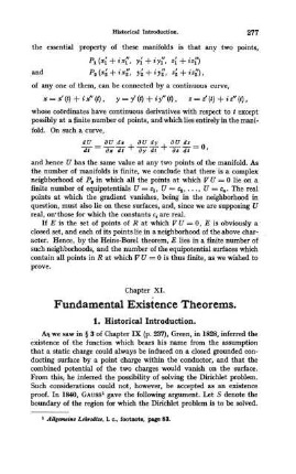 Chapter XI. Fundamental Existence Theorems.