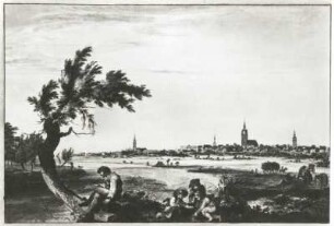 Ansicht von Hannover mit der Leine