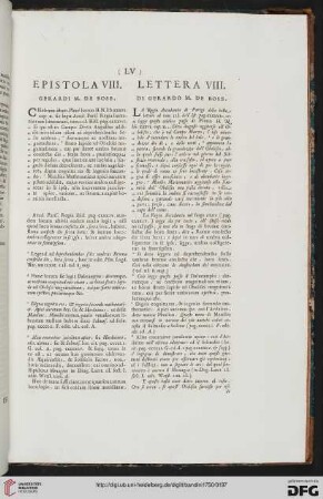 Epistola VIII / Lettera VIII