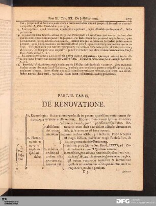 Tab. IX. De Renovatione.
