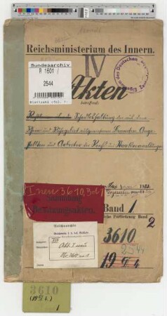 Schadloshaltung der aus dem Rhein- und Ruhrgebiet ausgewiesenen Beamten. Angestellten und Arbeiter der Reichs- und Staatsverwaltungen: Bd. 1
