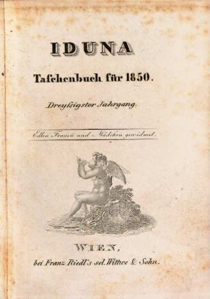 Iduna : Taschenbuch für ...; edlen Frauen u. Mädchen gewidmet, 1850