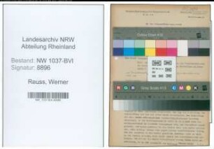 Entnazifizierung Werner Reuss , geb. 28.06.1900 (Bankinspektor)
