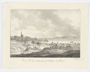 Vue de St. Jean d’Acre prise de la batterie des Français, Blatt 9 der Folge "Voyage dans le Levant en 1817 et 1818"