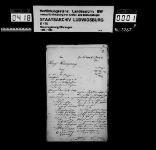 Schuldenwesen der Pfarrkirchenpflege Unterschneidheim
