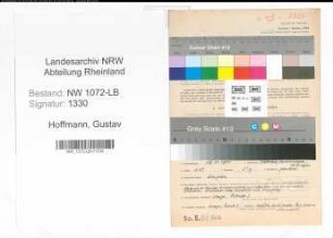 Entnazifizierung Gustav Hoffmann , geb. 15.11.1901 (Lehrer)