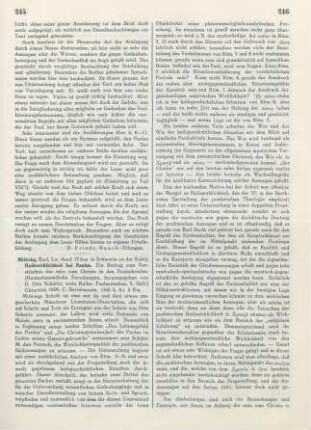 245-247 [Rezension] Mittring, Karl, Heilswirklichkeit bei Paulus