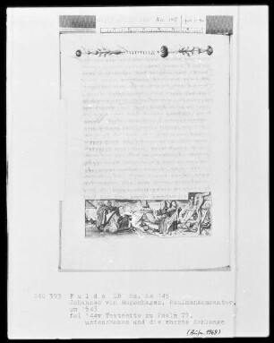 Johannes Bugenhagen, Psalmenkommentar — Moses und die eherne Schlange, Folio 144verso