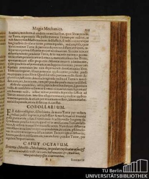 Caput Octavum. Erotema Mochlo-Mechanica, in quibus explicatur usus & potentia mirabilis vectis in variis Instrumentis & Machinis, aliisque passim occurentibus.